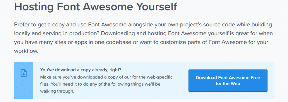 hosting font awesome