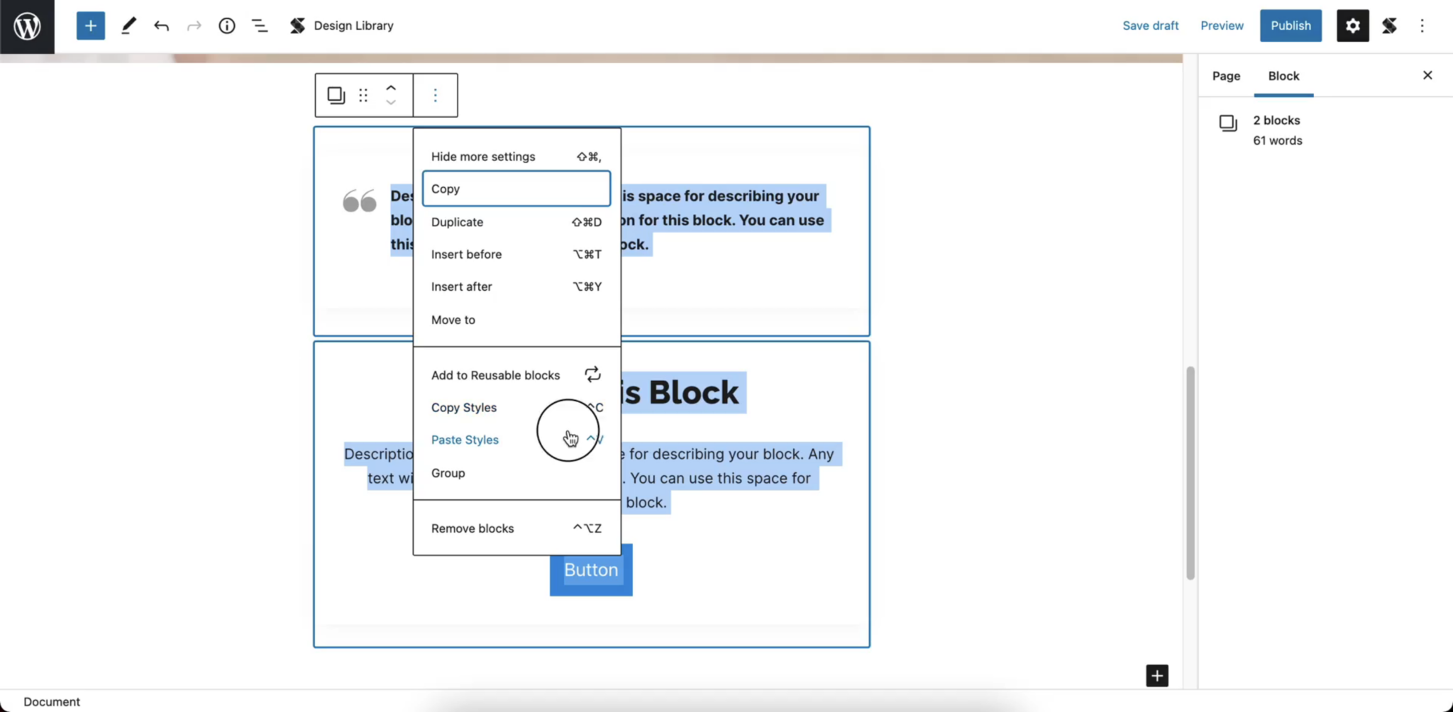 Learn - Copy Paste Styles Video - Stackable