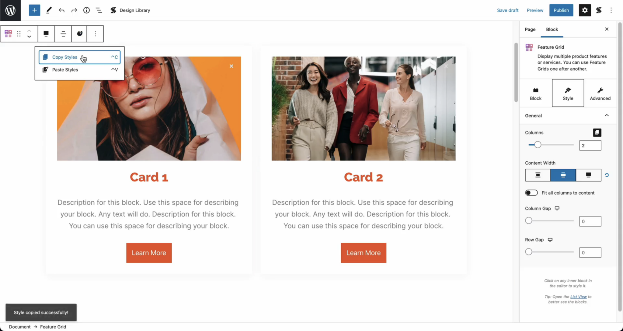 Learn - Copy Paste Styles Video - Stackable
