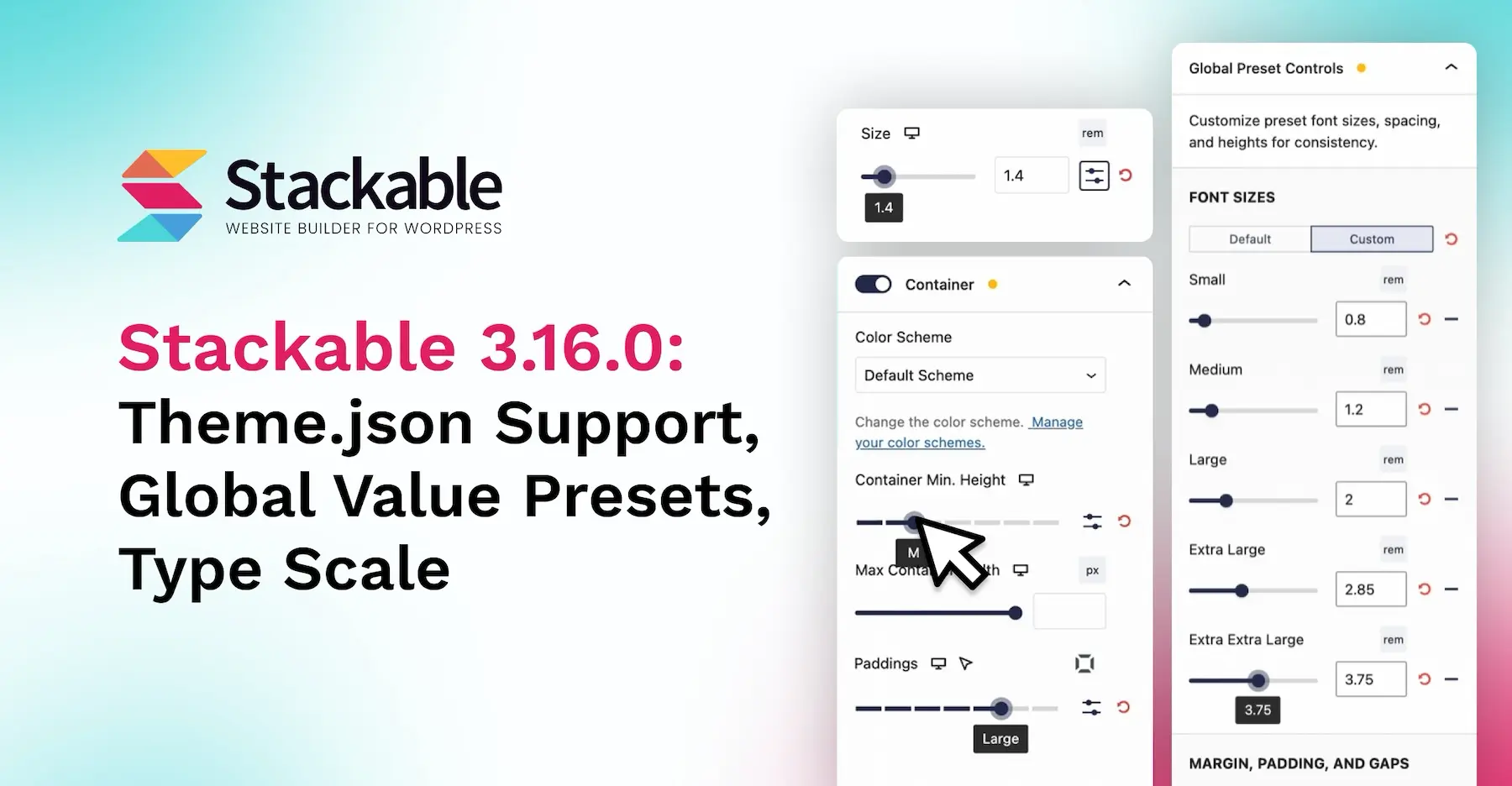 Introducing Theme.json Support, Global Value Presets and Type Scale