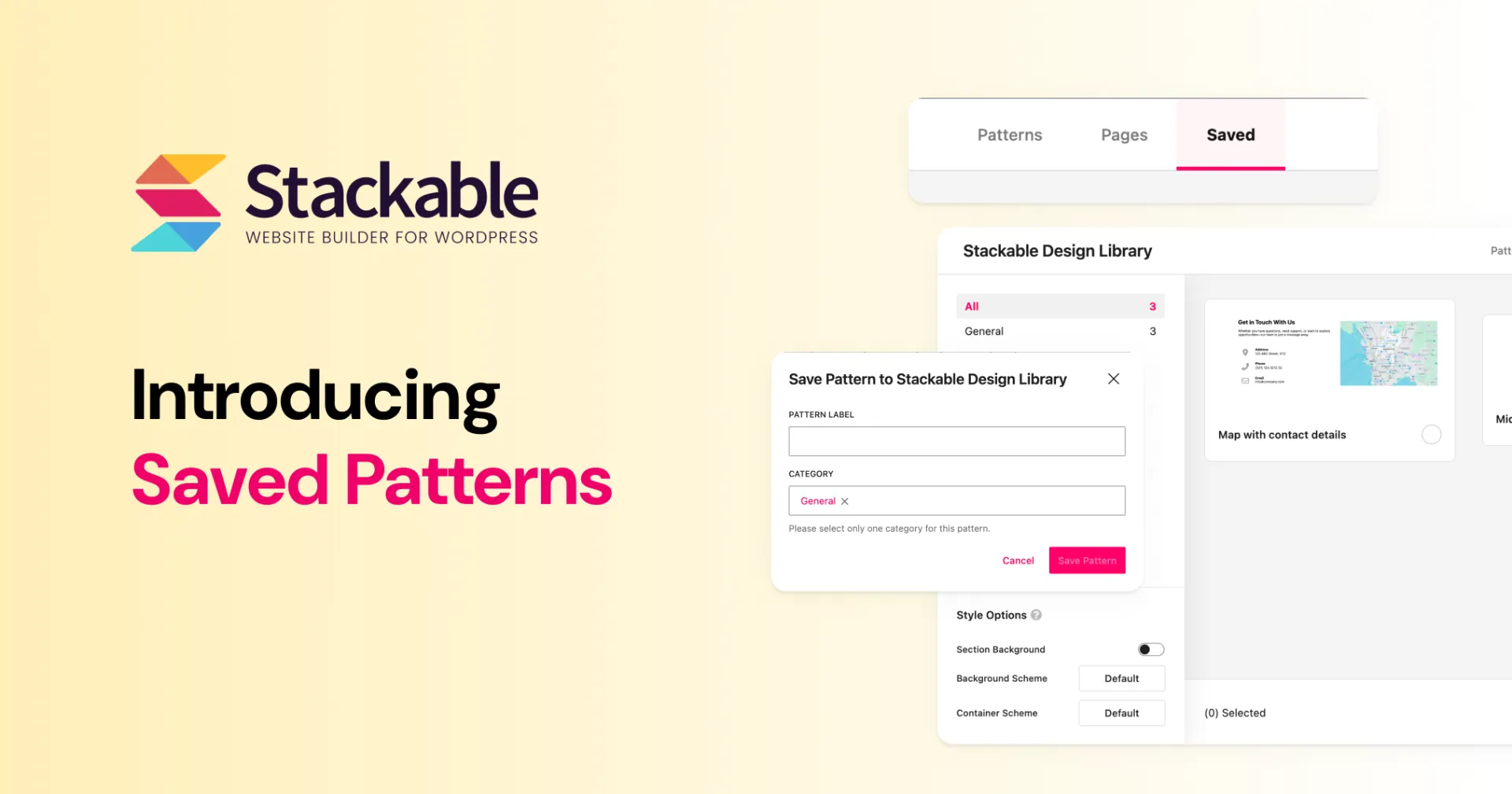 Introducing: Saved Patterns and a Faster Design Library